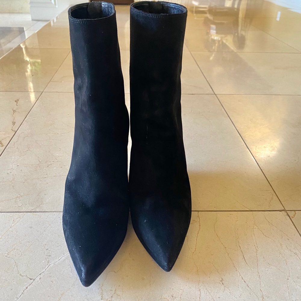 Christian Dior Suede Booties Black 39 1/2 - Picture 4 of 12